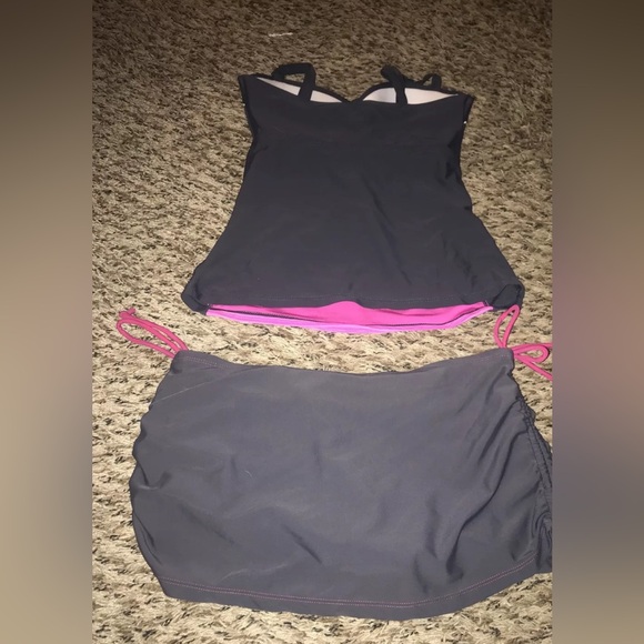 Womens Free Country  Tankini Top sz.S 4-6 and  swim skirt sz.L  12/14 CUTE! - Picture 3 of 3